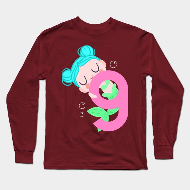 Mermaid Series: Number 9 Long Sleeve T-Shirt by TheMioStore